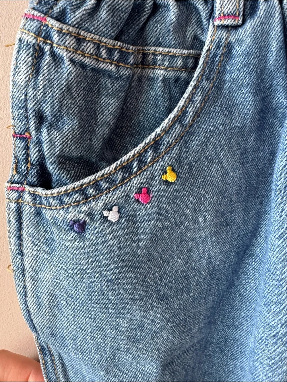 Vintage 90s Baby Mickey & Co. Embroidered Classic Original Minnie Overalls 18M